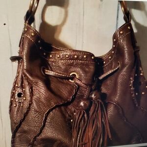 RARE TASSLED JUNIOR DRAKE SHOULDER BAG EXCELLENT All Leather Final Price